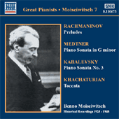 Medtner: Piano Sonata, Op. 22 / Kabalevsky: Piano Sonata, Op. 46 (Moiseiwitsch, Vol. 7) (1928-1948)