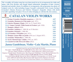 Catalan Violin Works