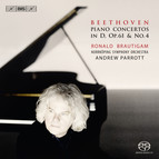Beethoven – Piano Concertos in D, Op. 61 & No.4