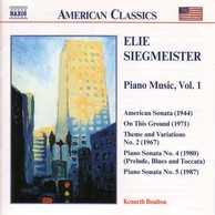 Siegmeister: Piano Music, Vol.  1