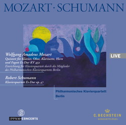 Mozart: Quintet in E flat major K. 452, arr. for Piano Quartet  / Schumann: Piano Quartet Op. 47 / Philharmonisches Klavierquartett Berlin
