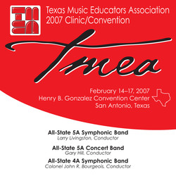2007 Texas Music Educators Association (TMEA): All-State 5A Symphonic Band, All-State 5A Concert Band & All-State 4A Symphonic Band