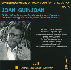 Spanish Composers of Today, Vol. 3 - Joan Guinjoan