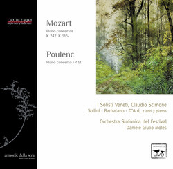 Mozart: Piano Concertos, K. 242 & K. 365 - Poulenc: Piano Concerto, FP 61