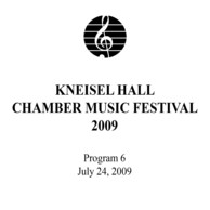 Kneisel Hall Program 6: July 24, 2009