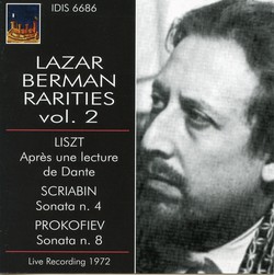 Lazar Berman Rarities, Vol. 2 (Recorded 1972)