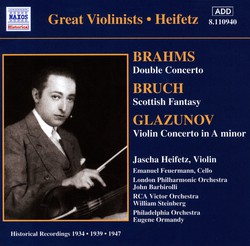 Brahms / Glazunov: Violin Concertos (Heifetz) (1934, 1939)