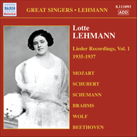 Lehmann, Lotte: Lieder Recordings, Vol. 1 (1935-1937)
