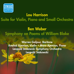 Harrison, L.: Suite for Violin, Piano and Small Orchestra / Weber, B.: Symphony On Poems of William Blake (Stokowski) (1952)